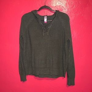 Hooded Knit Sweatshirt